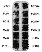 240-delige kruiskop boutjesset (M2, M2.5 en M3, zwart), Verzenden, Nieuw