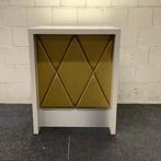 Balie, (hxbxd) 112x90x90 cm. goud - wit - Gratis Bezorging, Bureau