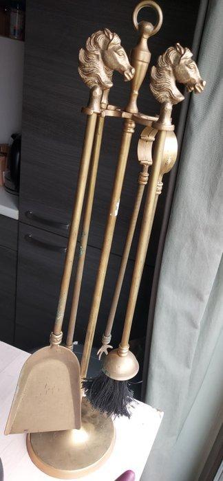 Accessoire de cheminée - Laiton, Antiquités & Art, Curiosités & Brocante