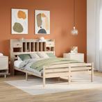 vidaXL Bed met boekenkast zonder matras massief grenenhout, Huis en Inrichting, Verzenden, Nieuw