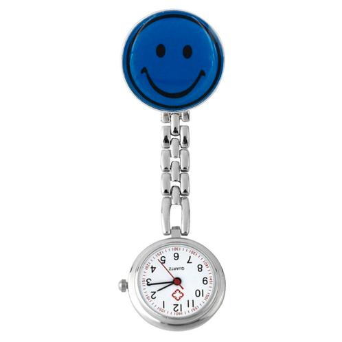 Fako® - Verpleegstershorloge - Smiley - Donkerblauw, Handtassen en Accessoires, Horloges | Dames, Verzenden