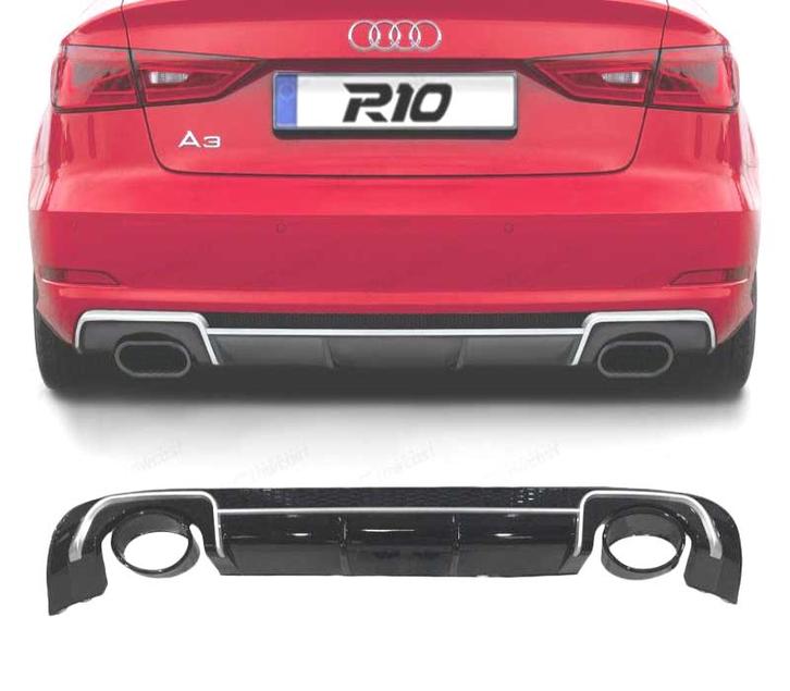 Diffuseur Pour Audi A3 V8 Sedan Look Rs3 13-15 + Embouts D´é, Auto-onderdelen, Carrosserie, Verzenden