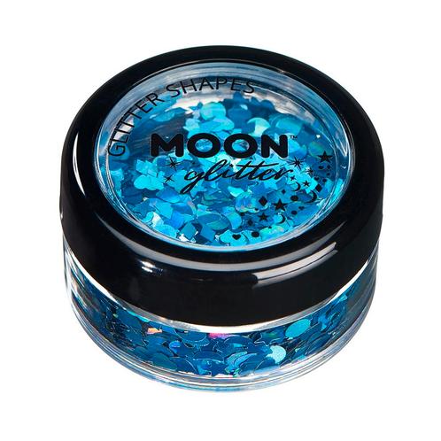 Moon Glitter Holographic Glitter Shapes Blue 3g, Hobby & Loisirs créatifs, Articles de fête, Envoi