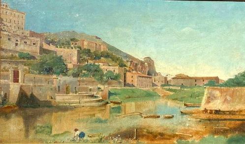 Oswald Achenbach (1827-1905), Cercle de - Paysage, Antiek en Kunst, Kunst | Schilderijen | Klassiek