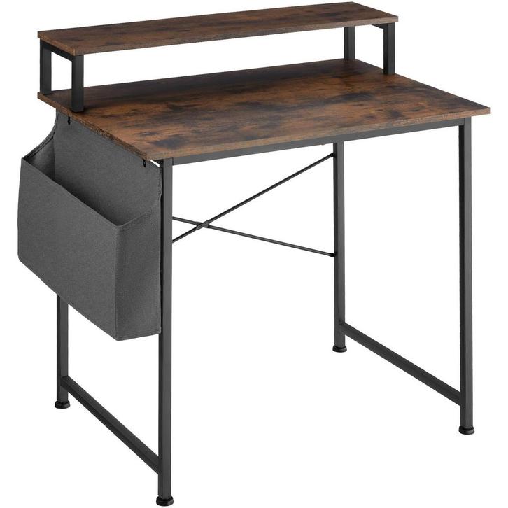 tectake Bureau met plank en organizer - Industrieel hout don, Huis en Inrichting, Bureaus, Verzenden