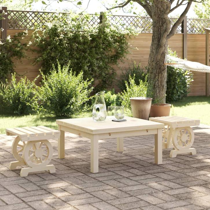 vidaXL Tuinkrukken 2 st massief vurenhout, Tuin en Terras, Tuinstoelen, Nieuw, Verzenden