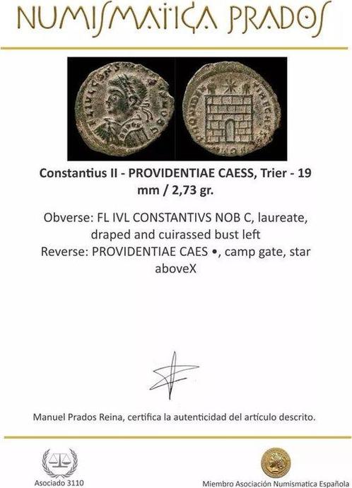 Empire romain. Constance II (337-361 apr. J.-C.). Follis, Postzegels en Munten, Munten | Europa | Niet-Euromunten