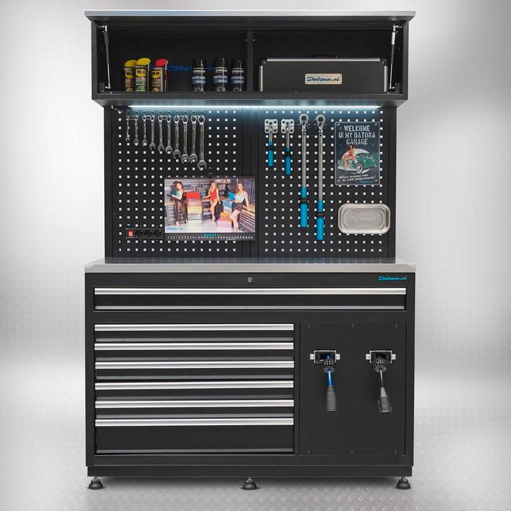 Datona Premium werkplaatsinrichting RVS met extra brede, Bricolage & Construction, Établis, Enlèvement ou Envoi