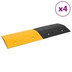 vidaXL Verkeersdrempels 4 st 97x32,5x4 cm rubber geel en, Verzenden, Nieuw