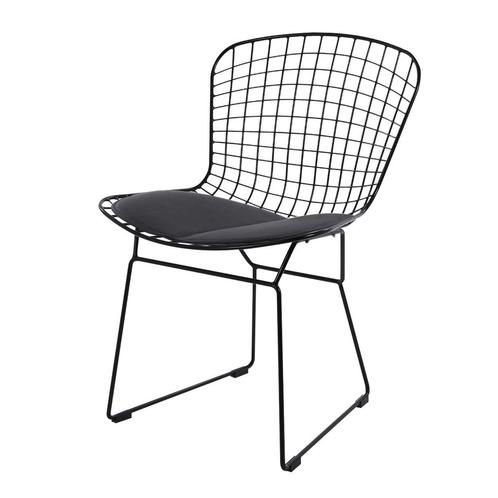 Eetkamerstoel Bertoia Zwart frame zwart, Huis en Inrichting, Stoelen, Nieuw, Verzenden