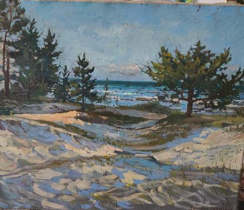 Dmitry Kostylew (1976) - Vent marin. Dune blanche,, Antiek en Kunst, Kunst | Schilderijen | Klassiek