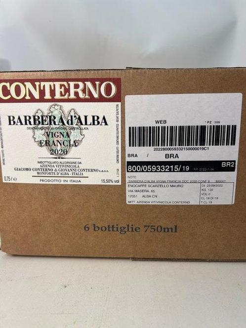 2020 Conterno, Barbera d’Alba Vigna Francia - Piëmont - 6, Verzamelen, Wijnen