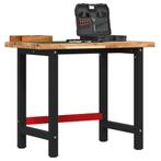 vidaXL Werkbank rechthoekig 100x60x83 cm massief acaciahout, Doe-het-zelf en Bouw, Werkbanken, Verzenden, Nieuw