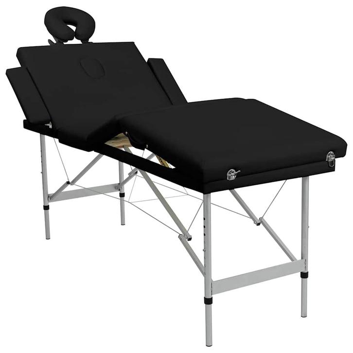 vidaXL Massagetafel met 4 zones inklapbaar aluminum frame, Sports & Fitness, Produits de massage, Envoi
