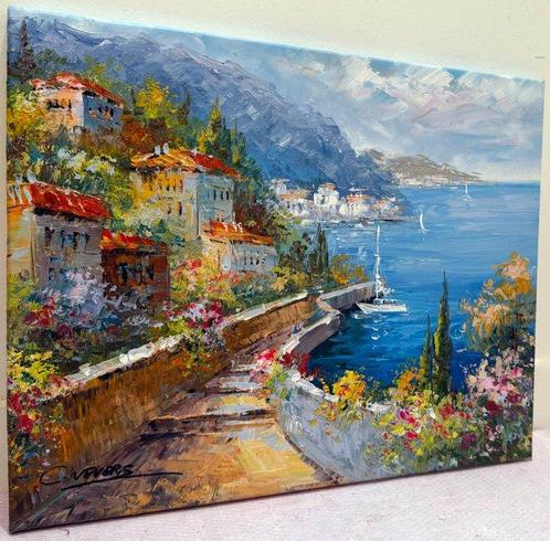 Christof Vevers (1962) - French Rivièra ~ Côte dAzur ~ Juan, Antiek en Kunst, Kunst | Schilderijen | Klassiek