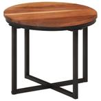 vidaXL Table basse 35x35x30 cm bois massif acacia et fer, Maison & Meubles, Verzenden, Neuf