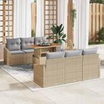 vidaXL Tuinbank Set met kussen met kussen 7 pcs Beige en, Tuin en Terras, Verzenden, Nieuw