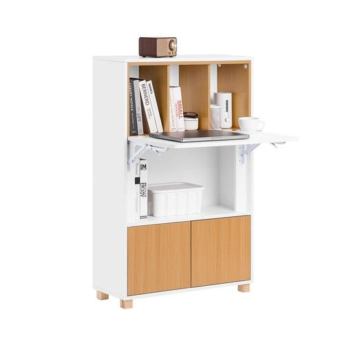 Tweedekans | SoBuy FWT107-WN Inklapbare Schrijftafel met, Huis en Inrichting, Bureaus, Ophalen of Verzenden