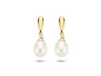 Marie Celeste oorhangers - Parel en Zirkonia - 14 karaat, Kleding | Dames, Verzenden, Zo goed als nieuw