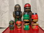 Ainu - Beeldje - 6 Ainu Wooden Carved Doll (6) - Hout, Antiek en Kunst