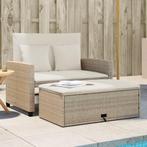 vidaXL CanapÃ© de jardin avec coussins 2 places beige, Verzenden, Neuf