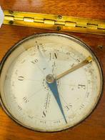 Kompas - Hout, Messing - marine ancienne de navigation -, Antiek en Kunst