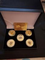 Exclusieve collectie van 5  Disney goud vergulde munten: in, Nieuw
