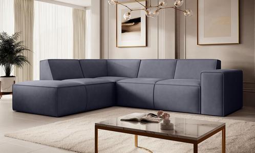 Meubella hoekbank Monet grijs stof L-bank 260 cm, Huis en Inrichting, Zetels | Complete zithoeken, Nieuw, Verzenden