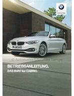 2019 BMW 4 SERIE CABRIO INSTRUCTIEBOEKJE DUITS, Ophalen of Verzenden