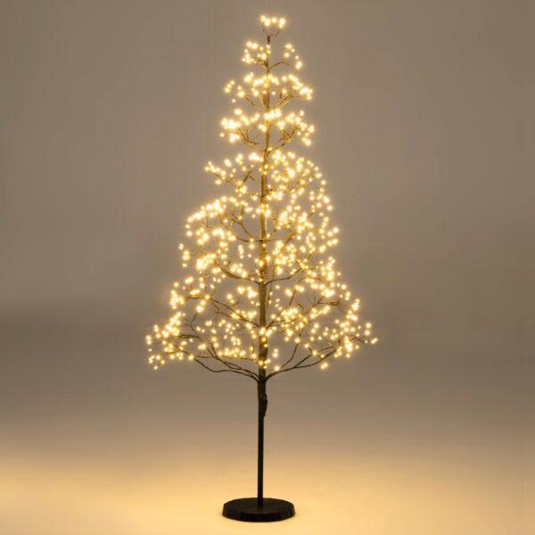 Kerstboom met verlichting - Kunstkerstboom - 150 cm - Met st, Divers, Noël, Envoi