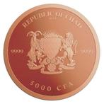 Tsjaad. 5000 Francs 2024 1 oz Chad Cannabis Amsterdam Red, Postzegels en Munten
