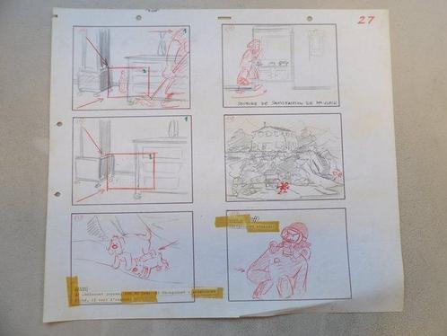 Tintin - Storyboard - Le Lac aux requins - (années 70) - 1, Boeken, Stripverhalen