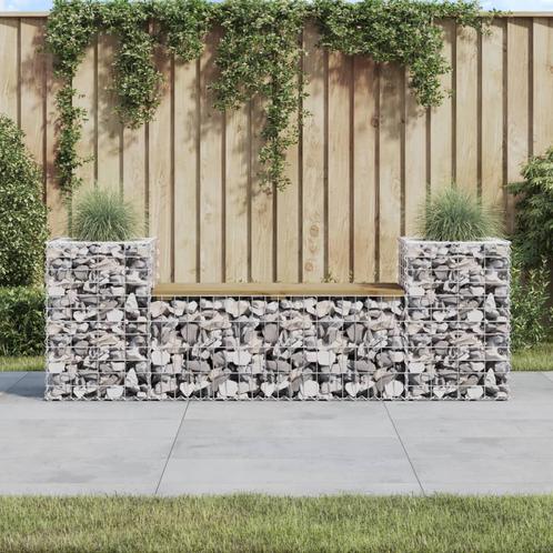 vidaXL Tuinbank schanskorfontwerp 183x41x60,5 cm, Tuin en Terras, Tuinsets en Loungesets, Nieuw, Verzenden