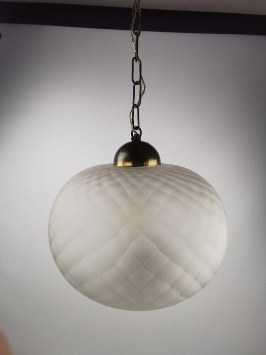 Lamp - Glas - Geschubd glas, Antiek en Kunst, Curiosa en Brocante