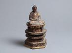 Amitabha Buddha  Seated Statue with Gold Lacquer