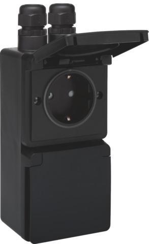 Niko Hydro IP55 Dubbele Verticale Stopcontact Met, Doe-het-zelf en Bouw, Elektriciteit en Kabels, Verzenden