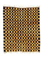 hand made - Grote moderne geruite wollen Marokkaanse tapijt, Nieuw