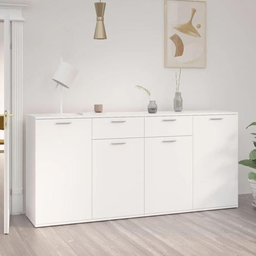 vidaXL Buffet Blanc 160x36x75 cm AgglomÃ©rÃ©, Huis en Inrichting, Kasten | Dressoirs, Verzenden