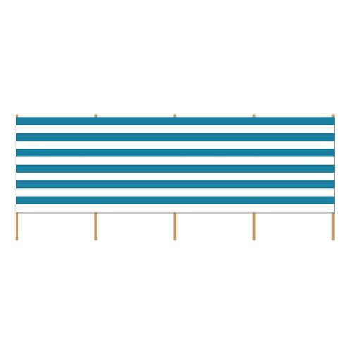Strand Windscherm 5 meter blauw wit, Tuin en Terras, Schuttingen, Nieuw, Verzenden