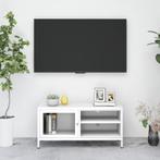 vidaXL Tv-meubel 90x30x44 cm staal en glas wit, Huis en Inrichting, Kasten |Televisiemeubels, Verzenden, Nieuw