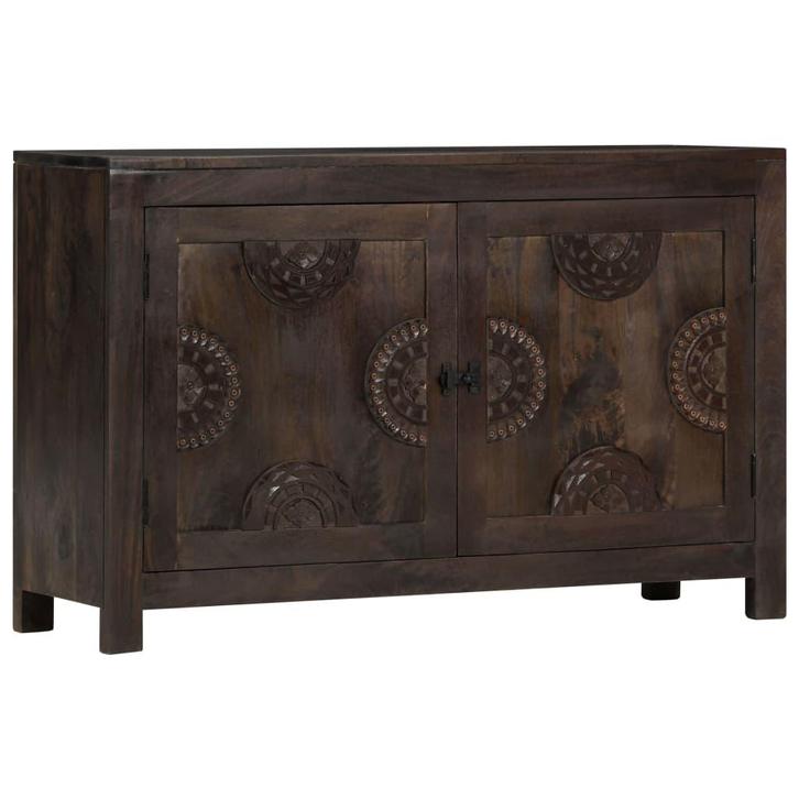 vidaXL Dressoir met gesneden ontwerp 110x35x70 cm massief, Huis en Inrichting, Kasten | Dressoirs, Nieuw, Verzenden