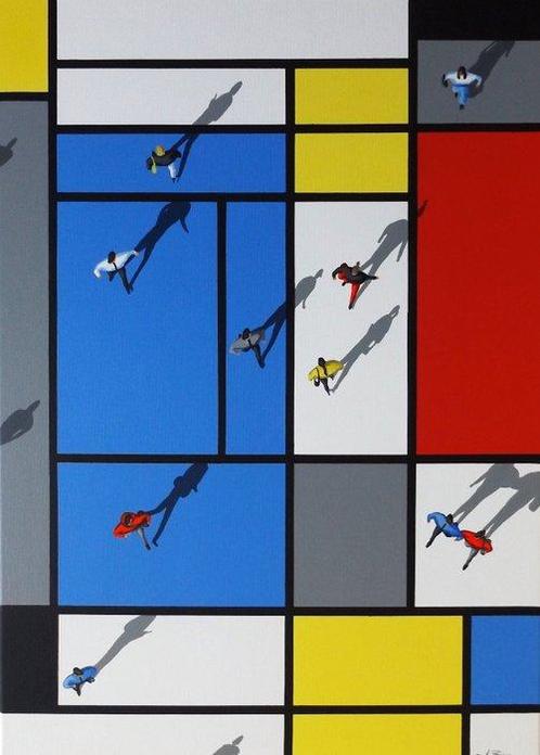 Alicja Ressa Alre - City maze no.036, Antiek en Kunst, Kunst | Schilderijen | Modern