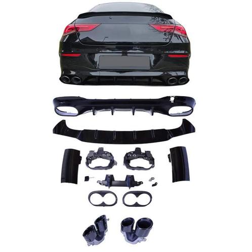 Diffuser voor mercedes cla c118 x118 w118 amg line dubbele z, Auto-onderdelen, Carrosserie