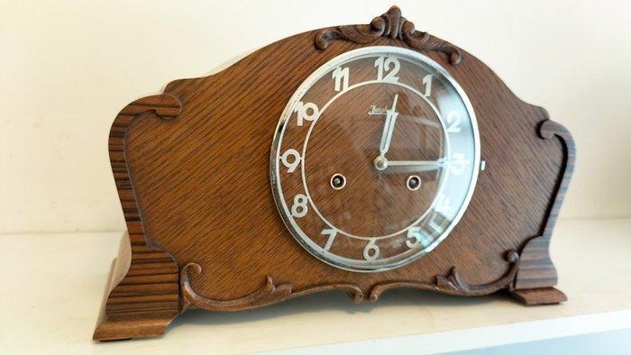 Pendule - Art Deco Chroom, eiken hout-coromandel - 1920-1930, Antiek en Kunst, Antiek | Klokken