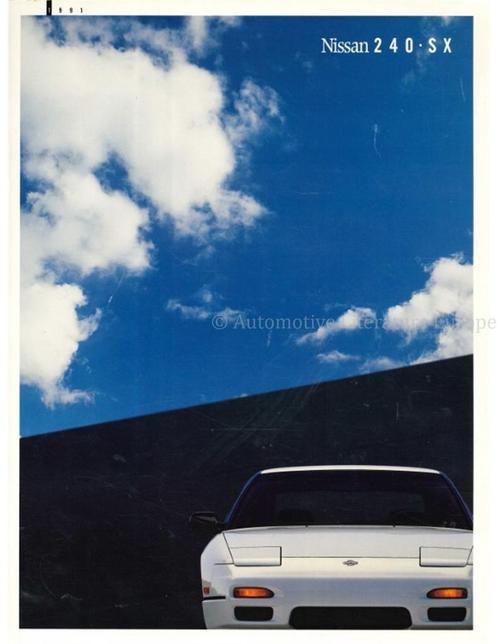 1991 NISSAN 240SX BROCHURE ENGELS (USA), Boeken, Auto's | Folders en Tijdschriften