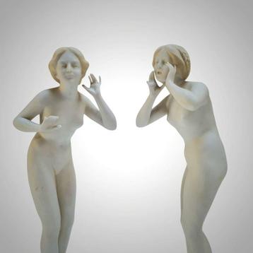 Otto Poertzel - sculptuur, LÉcoute et la Parole - 21 cm -