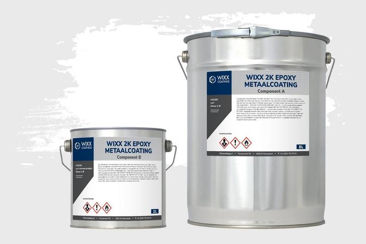 Wixx 2K Epoxy Metaalcoating Wit 10L, Doe-het-zelf en Bouw, Verf, Beits en Lak, Wit, Nieuw, Verzenden