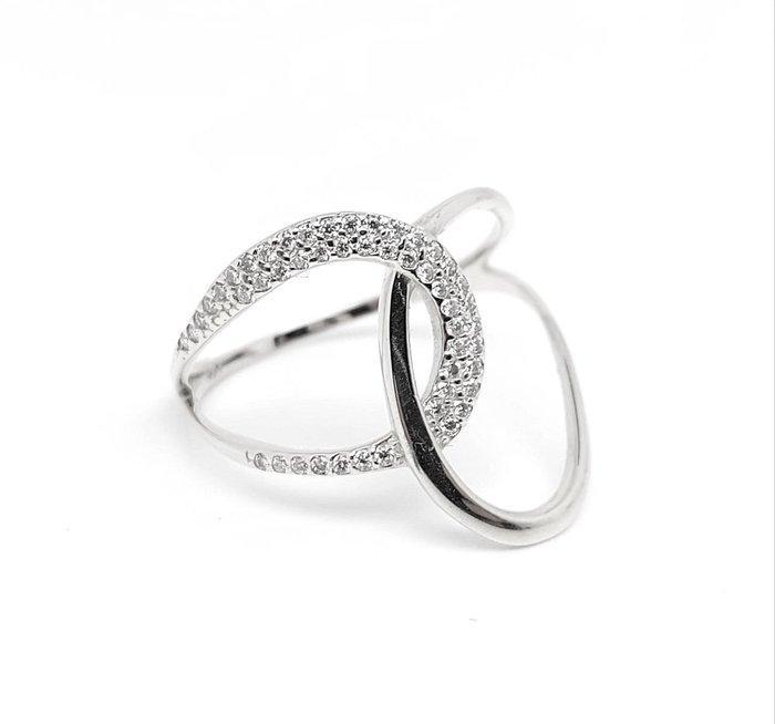Ring - 14 karaat Witgoud Diamant (Natuurlijk) - 802656, Handtassen en Accessoires, Ringen