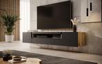 TV-Meubel Dylan mat zwart eiken 200cm, Huis en Inrichting, Kasten |Televisiemeubels, Overige materialen, Verzenden, 150 tot 200 cm