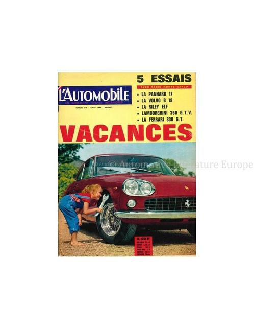 1964 L'AUTOMOBILE MAGAZINE 219 FRANS, Livres, Autos | Brochures & Magazines, Enlèvement ou Envoi